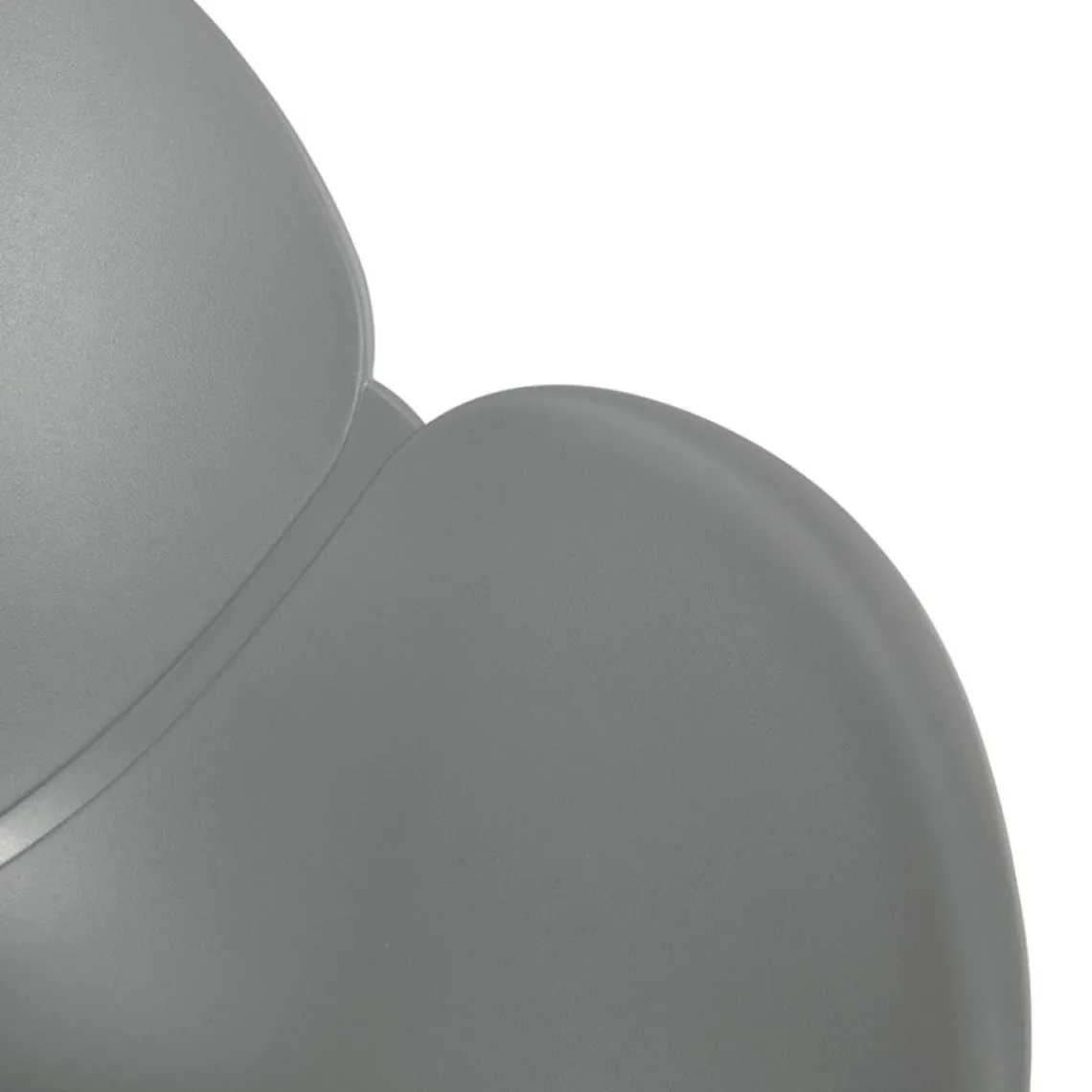 ALTEREGO Chaise moderne 'FIDJI' grise avec pieds en métal blanc Online