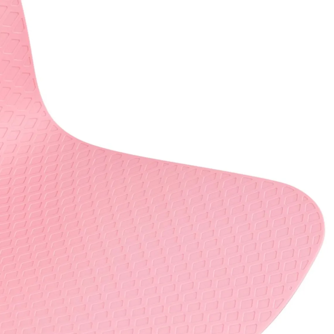 ALTEREGO Chaise moderne 'GAUDY' rose avec pied en métal blanc Clearance