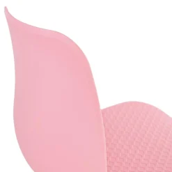 ALTEREGO Chaise moderne 'GAUDY' rose avec pied en métal blanc Clearance