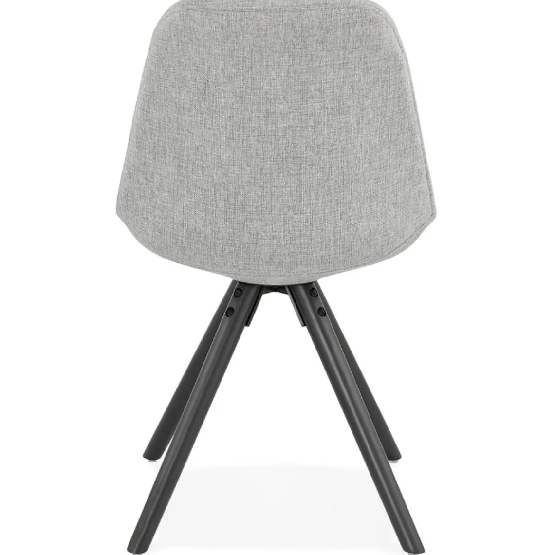 ALTEREGO Chaise moderne 'HIPHOP' en tissu gris et pieds en bois noir Outlet