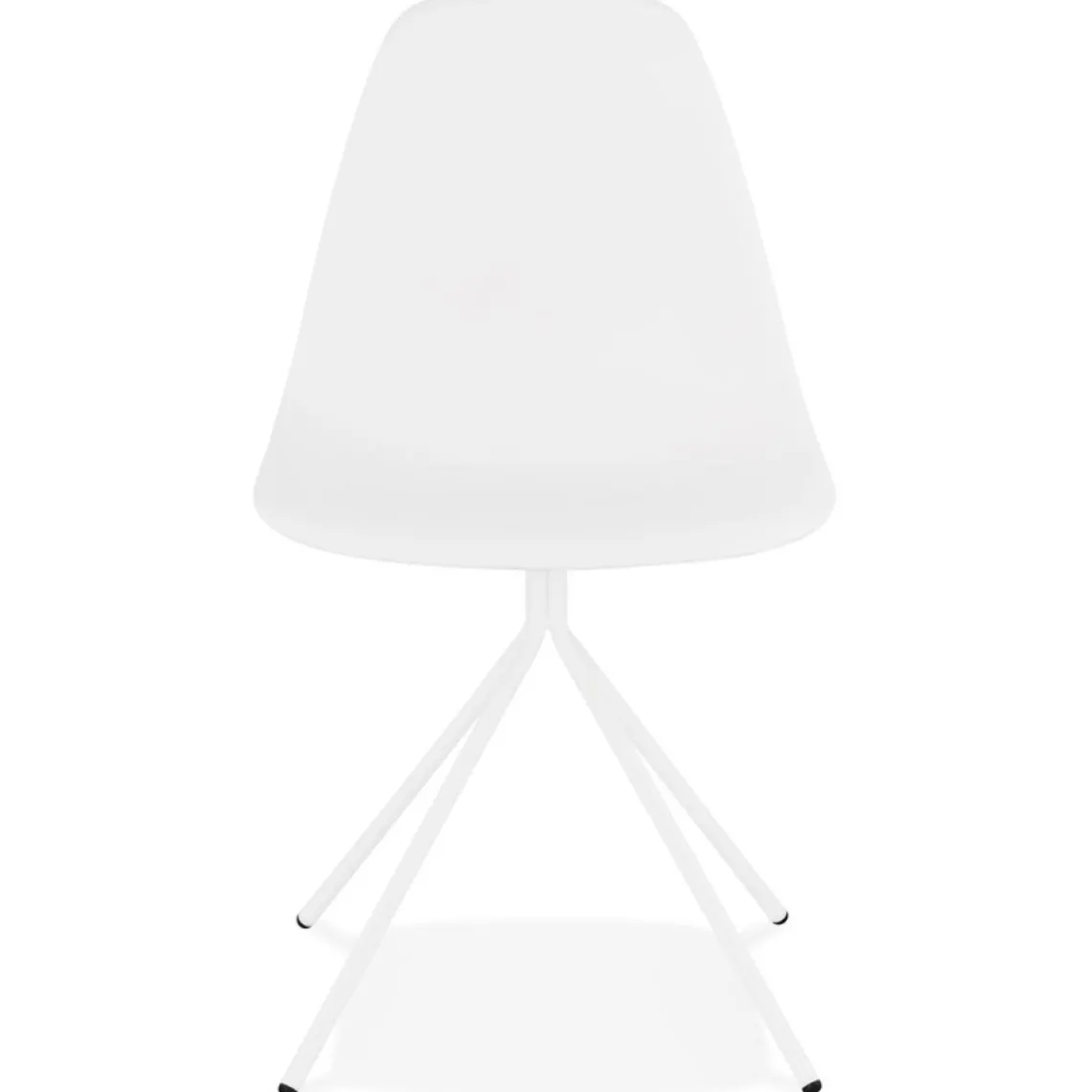 ALTEREGO Chaise moderne 'LORY' blanche avec pied en métal Hot