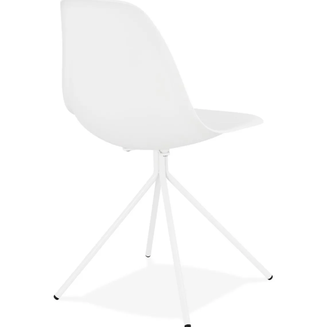 ALTEREGO Chaise moderne 'LORY' blanche avec pied en métal Hot