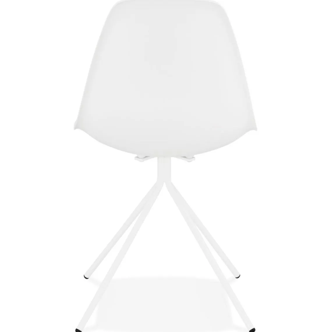 ALTEREGO Chaise moderne 'LORY' blanche avec pied en métal Hot