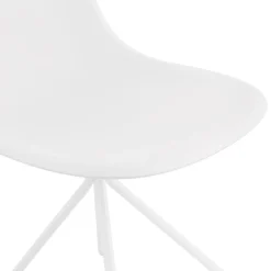ALTEREGO Chaise moderne 'LORY' blanche avec pied en métal Hot