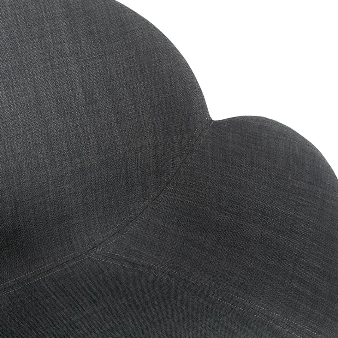ALTEREGO Chaise moderne 'ORIGAMI' en tissu gris foncé avec pieds en métal chromé Online