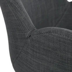 ALTEREGO Chaise moderne 'ORIGAMI' en tissu gris foncé avec pieds en métal chromé Online