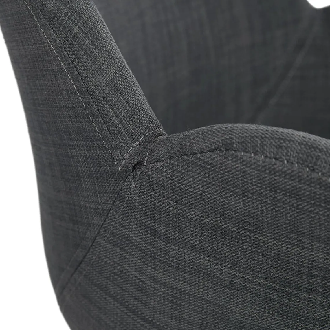 ALTEREGO Chaise moderne 'ORIGAMI' en tissu gris foncé avec pieds en métal chromé Online