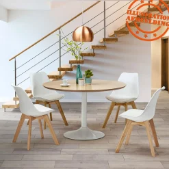 ALTEREGO Chaise moderne 'TEKI' blanche New