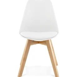 ALTEREGO Chaise moderne 'TEKI' blanche New