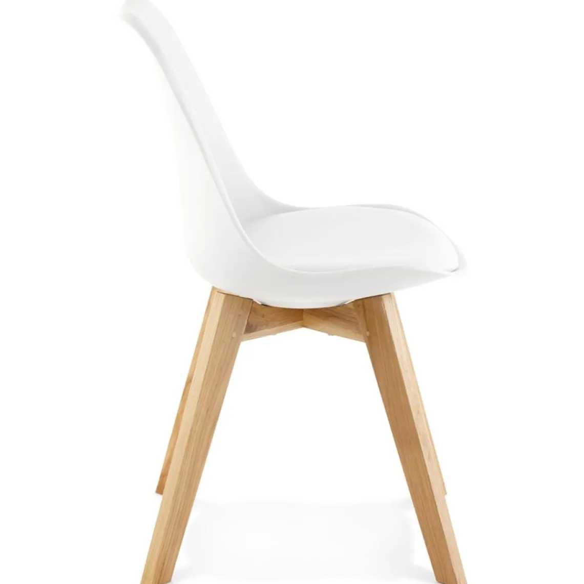 ALTEREGO Chaise moderne 'TEKI' blanche New