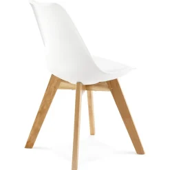 ALTEREGO Chaise moderne 'TEKI' blanche New