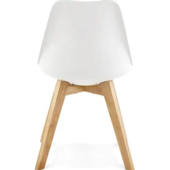 ALTEREGO Chaise moderne 'TEKI' blanche New