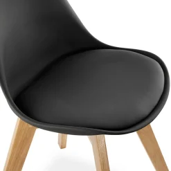 ALTEREGO Chaise moderne 'TEKI' noire Sale