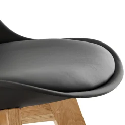 ALTEREGO Chaise moderne 'TEKI' noire Sale