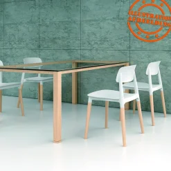 ALTEREGO Chaise moderne 'TRENDY' blanche style scandinave New