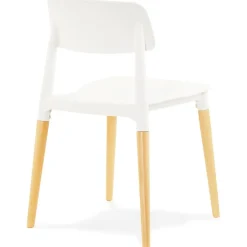 ALTEREGO Chaise moderne 'TRENDY' blanche style scandinave New