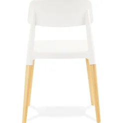 ALTEREGO Chaise moderne 'TRENDY' blanche style scandinave New