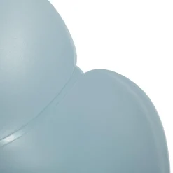 ALTEREGO Chaise moderne 'UNAMI' bleue en matière plastique avec pieds en métal chromé New