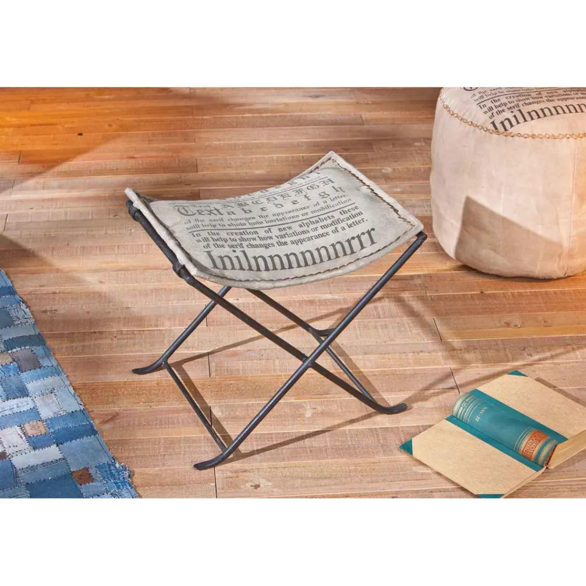 3S. x Home Chaise Métal Canvas MELINA