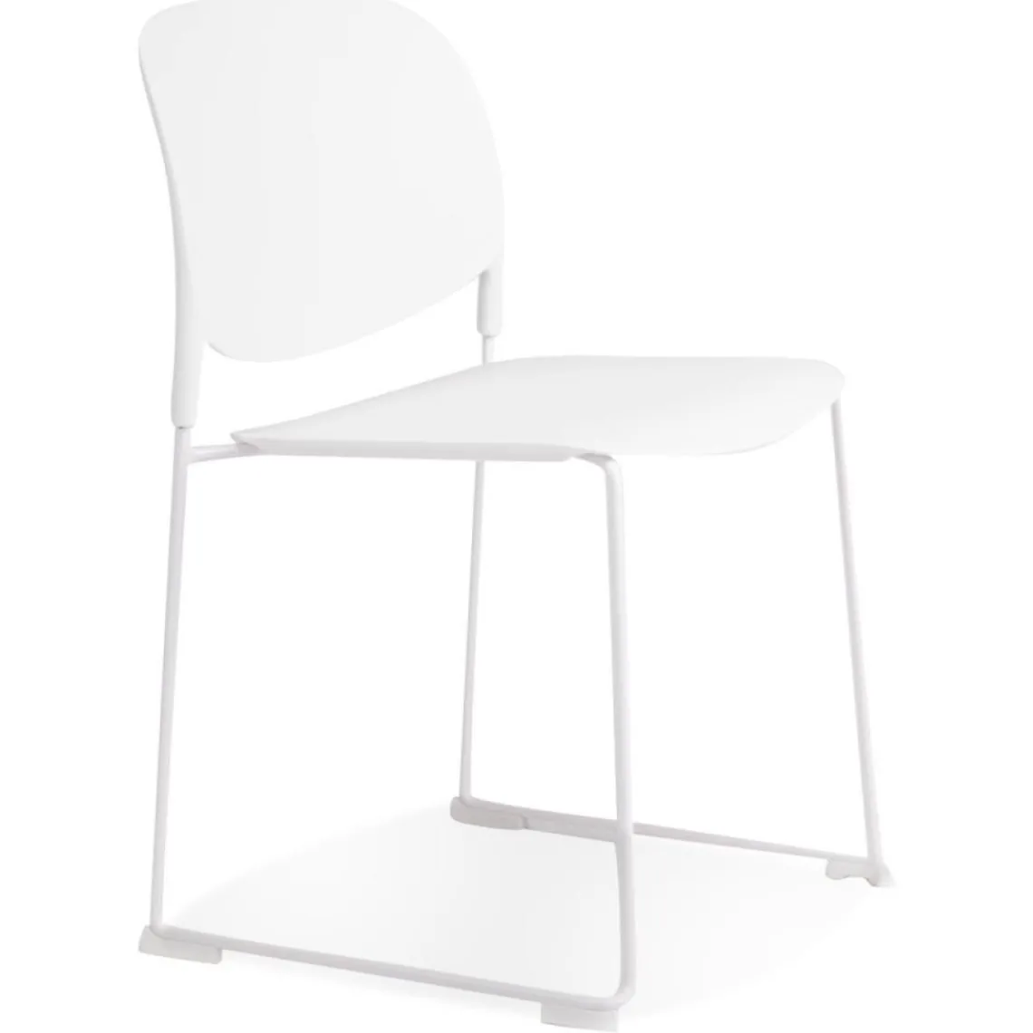 ALTEREGO Chaise 'PILA' blanche avec assise plastique et structure métal Online