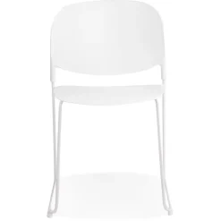 ALTEREGO Chaise 'PILA' blanche avec assise plastique et structure métal Online