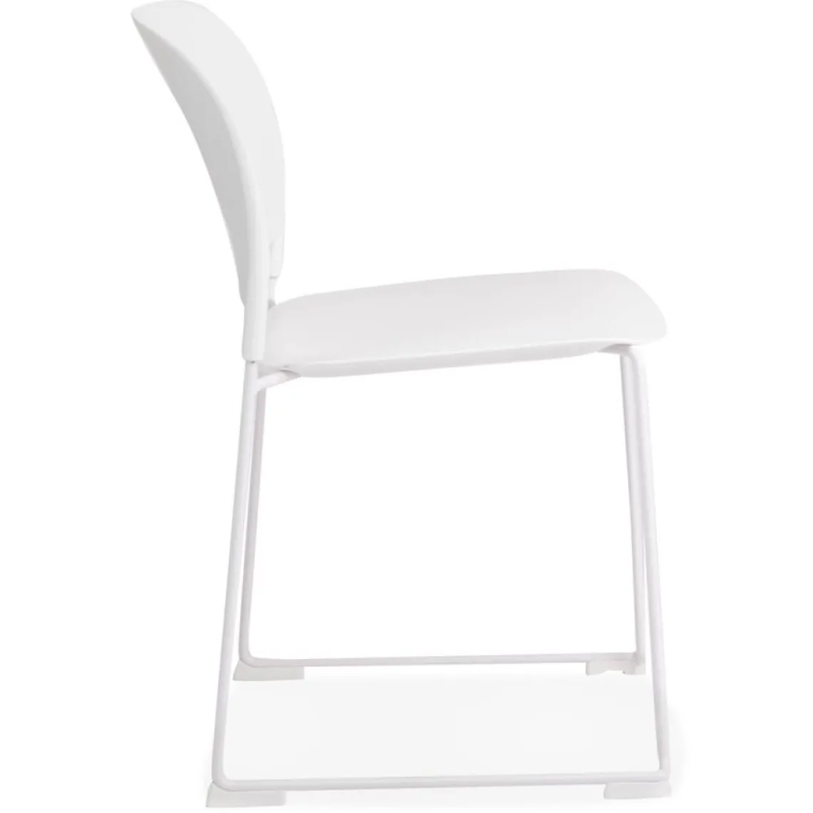 ALTEREGO Chaise 'PILA' blanche avec assise plastique et structure métal Online