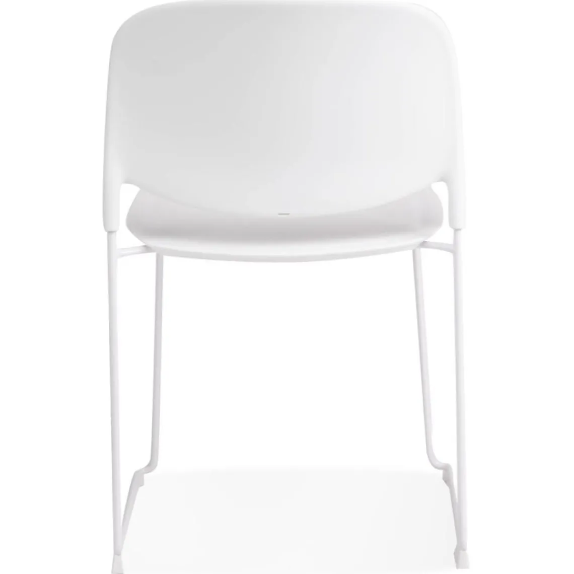 ALTEREGO Chaise 'PILA' blanche avec assise plastique et structure métal Online