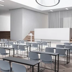 ALTEREGO Chaise 'PILA' blanche avec assise plastique et structure métal Online