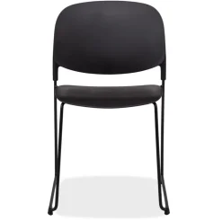 ALTEREGO Chaise 'PILA' noire avec assise plastique et structure métal New