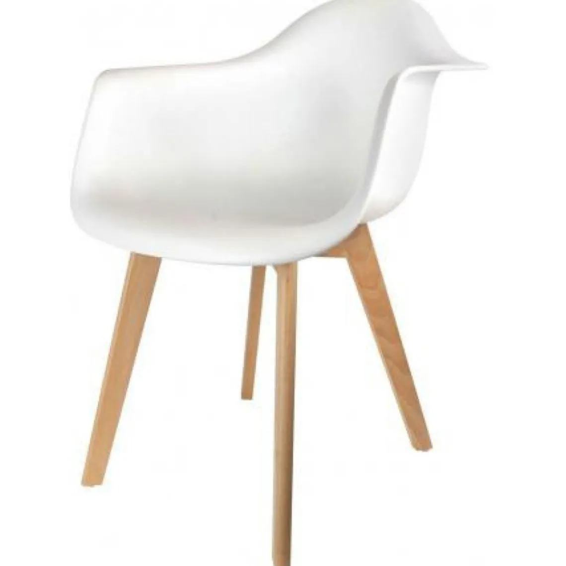 3S. x Home Chaise scandinave avec accoudoir ORKNEY Blanc New