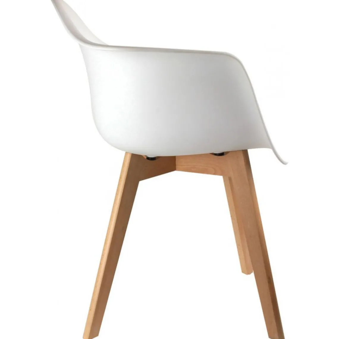 3S. x Home Chaise scandinave avec accoudoir ORKNEY Blanc New