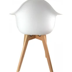 3S. x Home Chaise scandinave avec accoudoir ORKNEY Blanc New