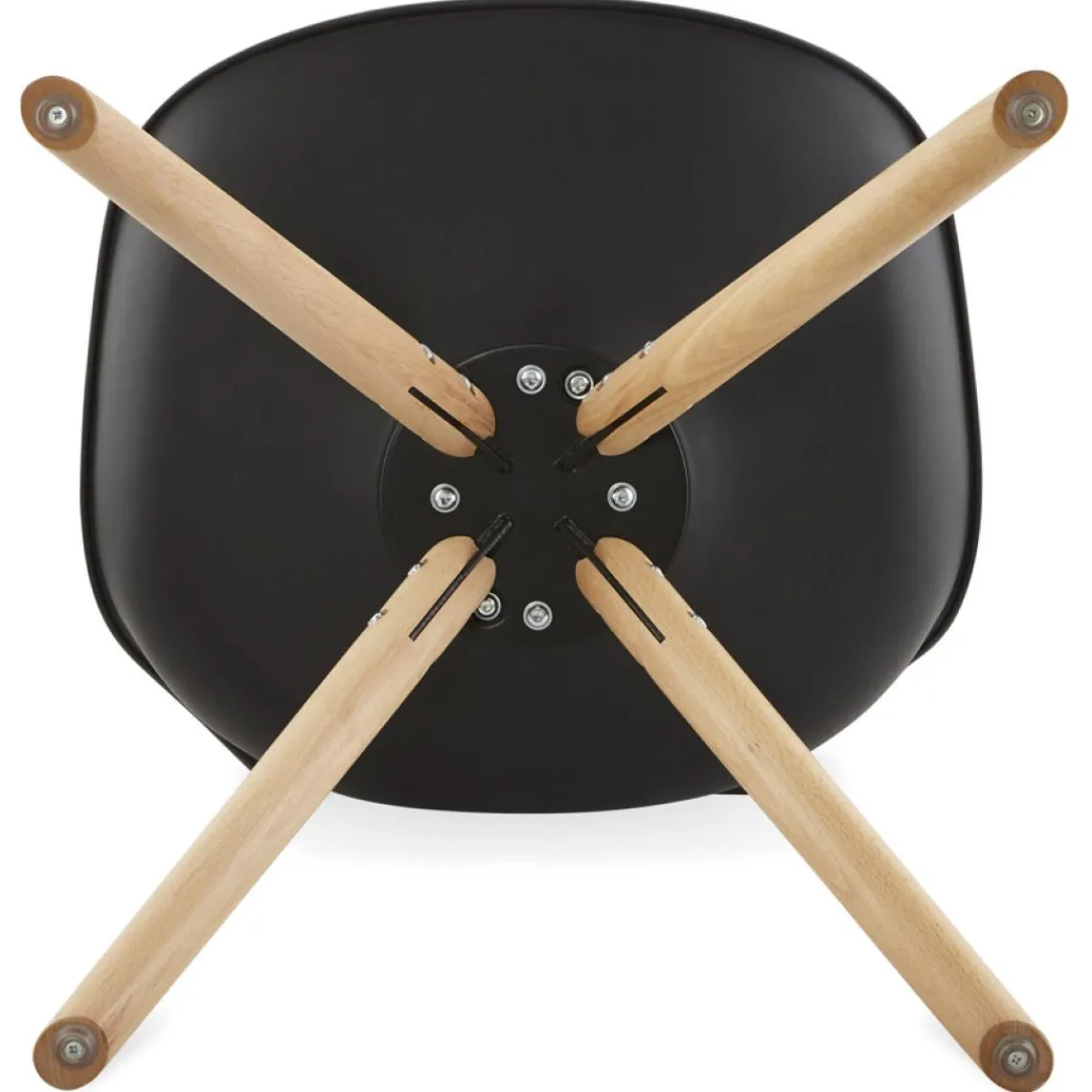 ALTEREGO Chaise scandinave 'GOUJA' noire Hot