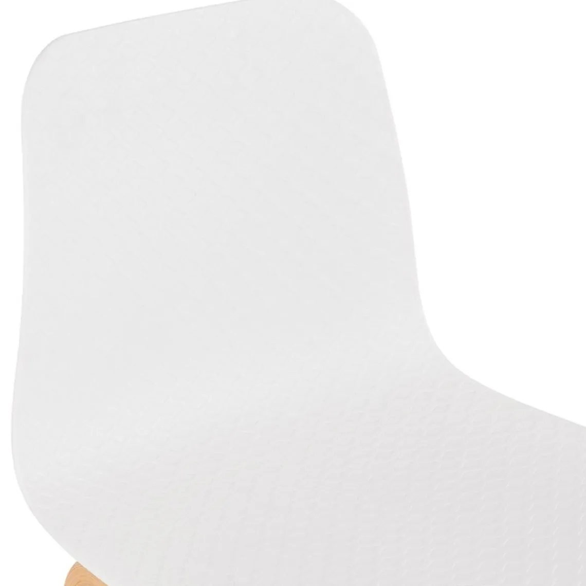 ALTEREGO Chaise scandinave 'PACIFIK' blanche avec pieds en bois finition naturelle Hot