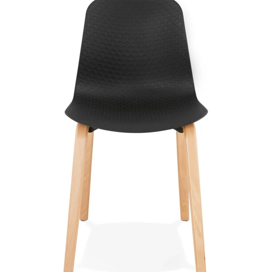 ALTEREGO Chaise scandinave 'PACIFIK' noire avec pieds en bois finition naturelleChaise scandinave 'PACIFIK' noire avec pieds en bois finition naturelle Best