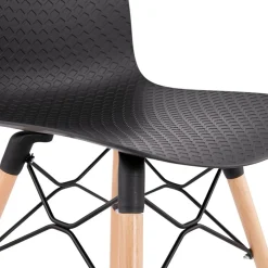 ALTEREGO Chaise scandinave 'TONIC' noire design Outlet