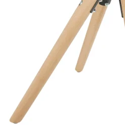 ALTEREGO Chaise vintage 'RICKY' en velours rose et pieds en bois naturel Discount