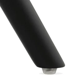 ALTEREGO Chaise vintage 'RICKY' en velours noir et pieds en bois noir Outlet