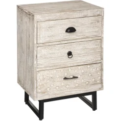 3S. x Home Chevet 3 Tiroirs AJAY Beige