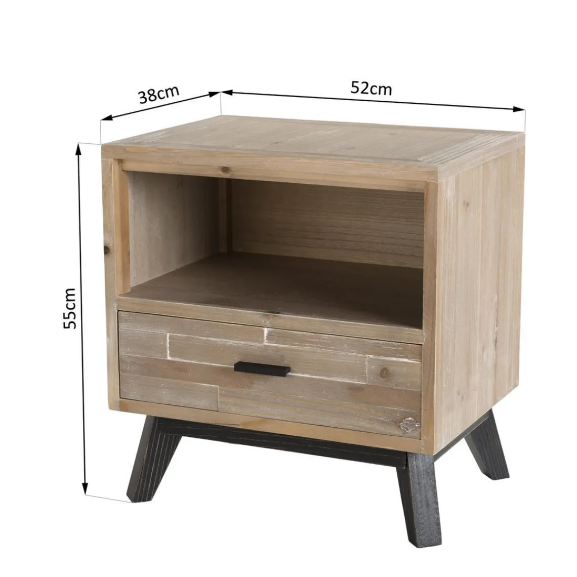 Macabane Chevet ANDRO Scandi 1 Tiroir 1 Niche Online