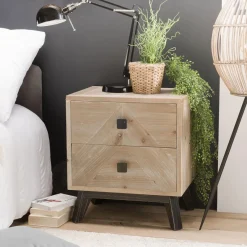 Macabane Chevet MANDY Scandi 2 Tiroirs Clearance