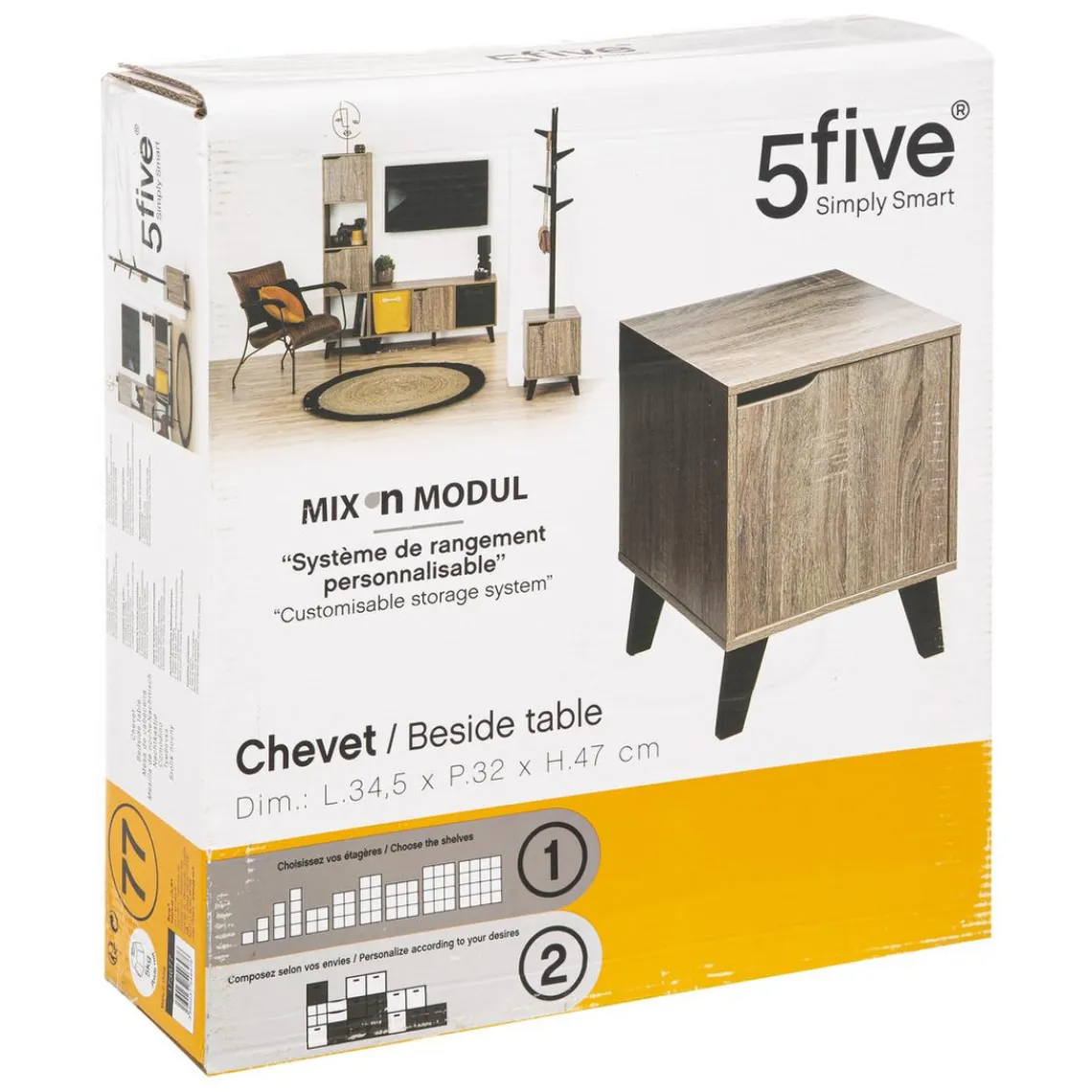 3S. x Home Chevet Mix Nature Pied Clearance