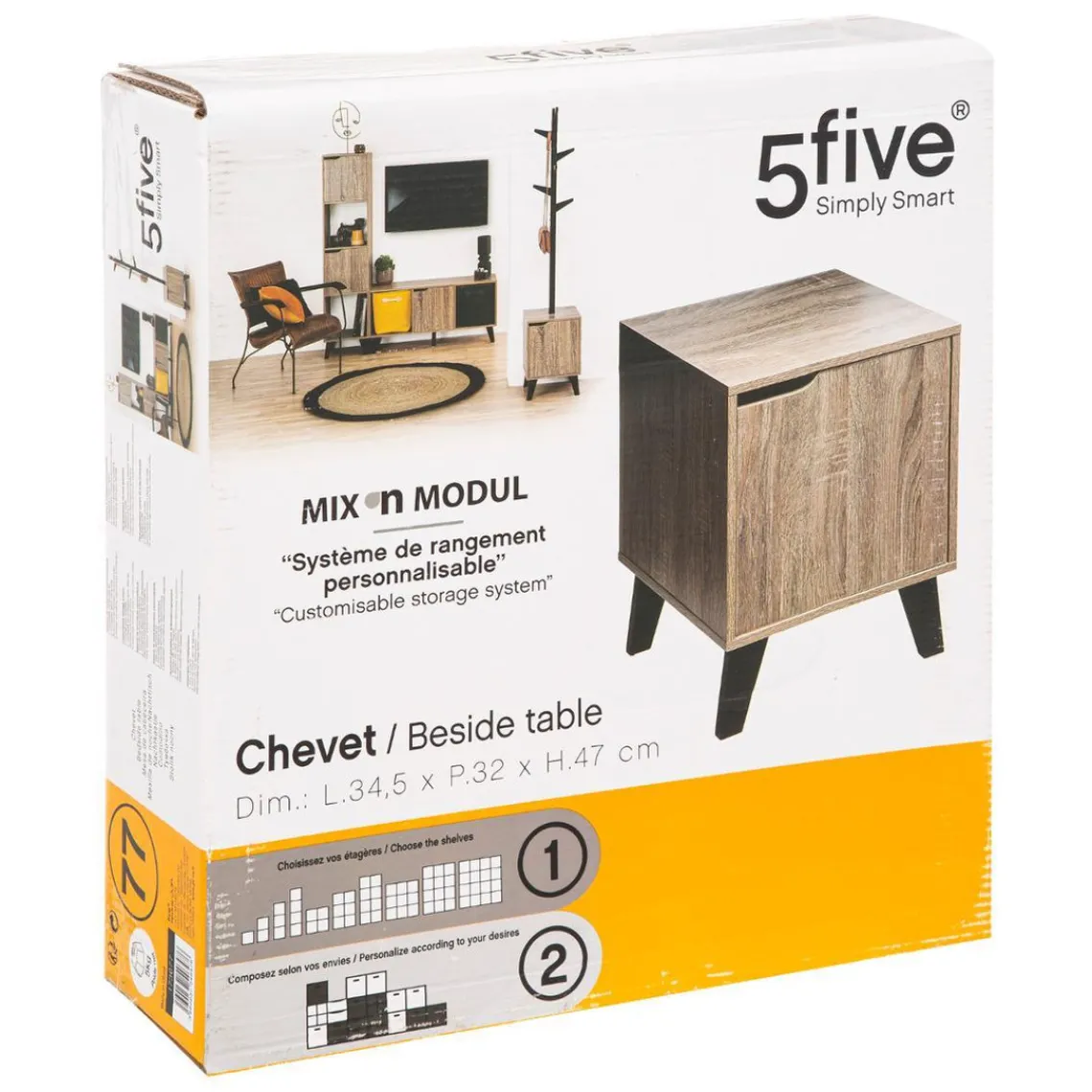 3S. x Home Chevet Mix Nature Pied Clearance