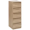 3S. x Home Chiffonier 5 tiroirs effet bois naturel Best