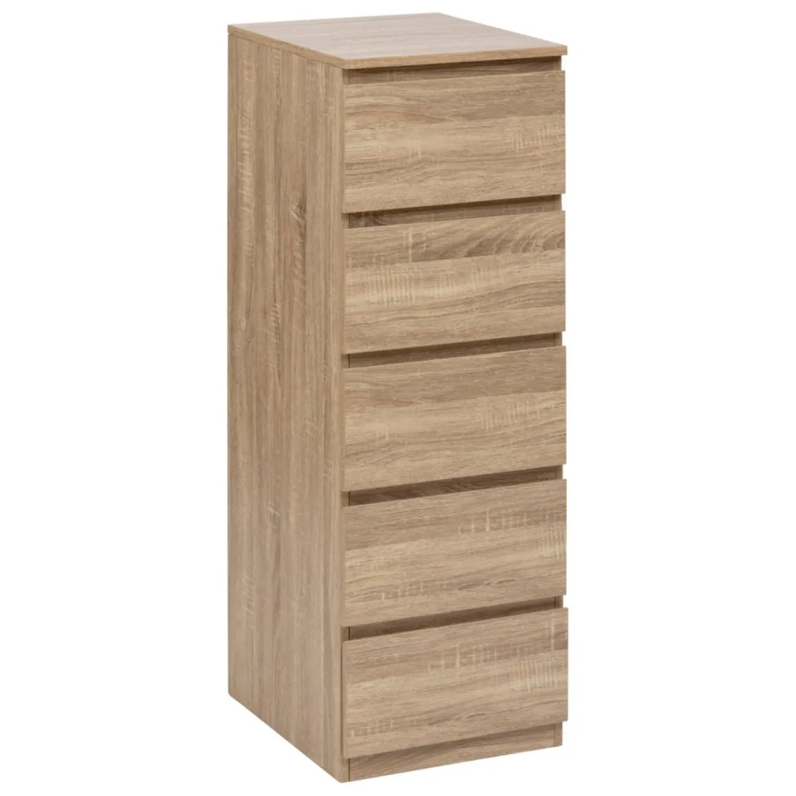 3S. x Home Chiffonier 5 tiroirs effet bois naturel Best