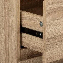 3S. x Home Chiffonier 5 tiroirs effet bois naturel Best