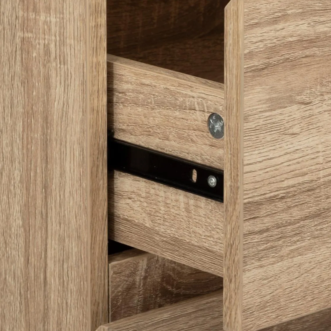 3S. x Home Chiffonier 5 tiroirs effet bois naturel Best