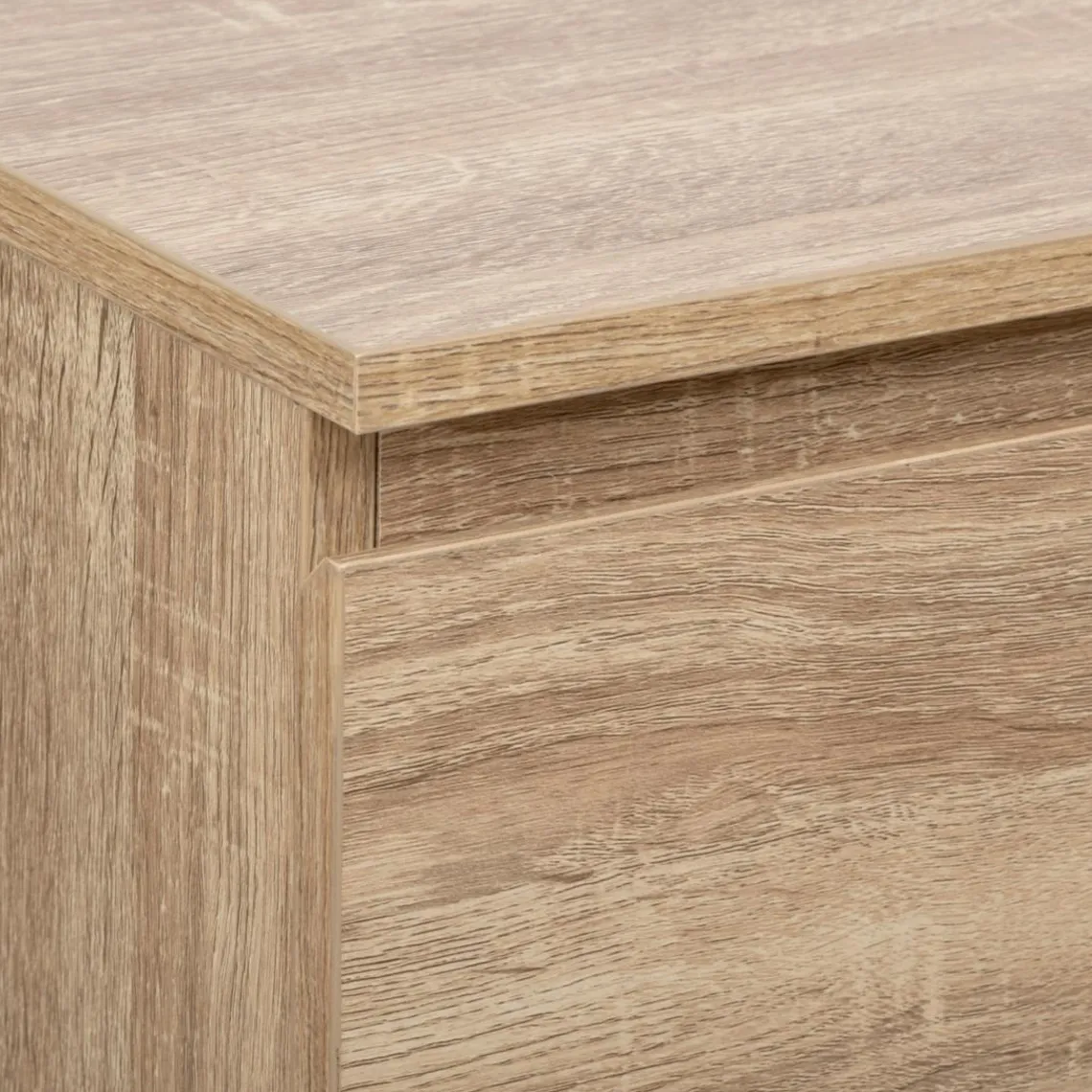 3S. x Home Chiffonier 5 tiroirs effet bois naturel Best