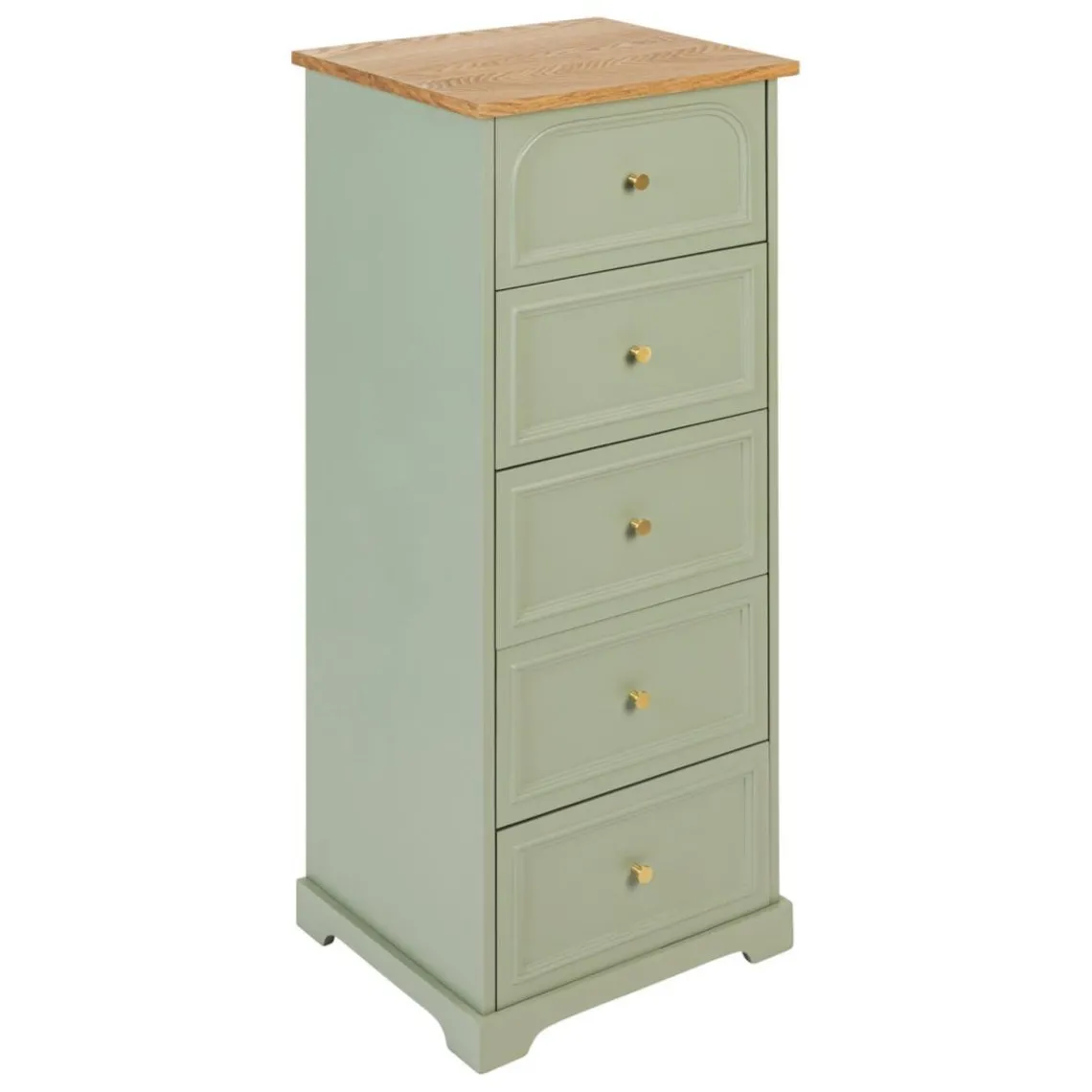 3S. x Home Chiffonnier Mohea Vert céladon 5 tiroirs Best