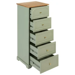 3S. x Home Chiffonnier Mohea Vert céladon 5 tiroirs Best